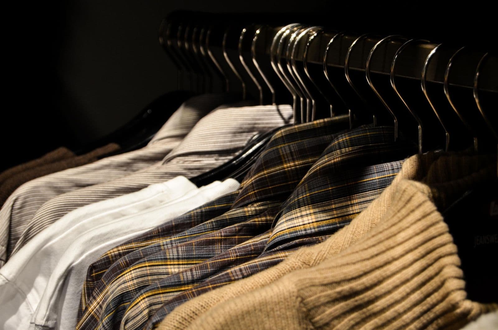 Folded dress shirts